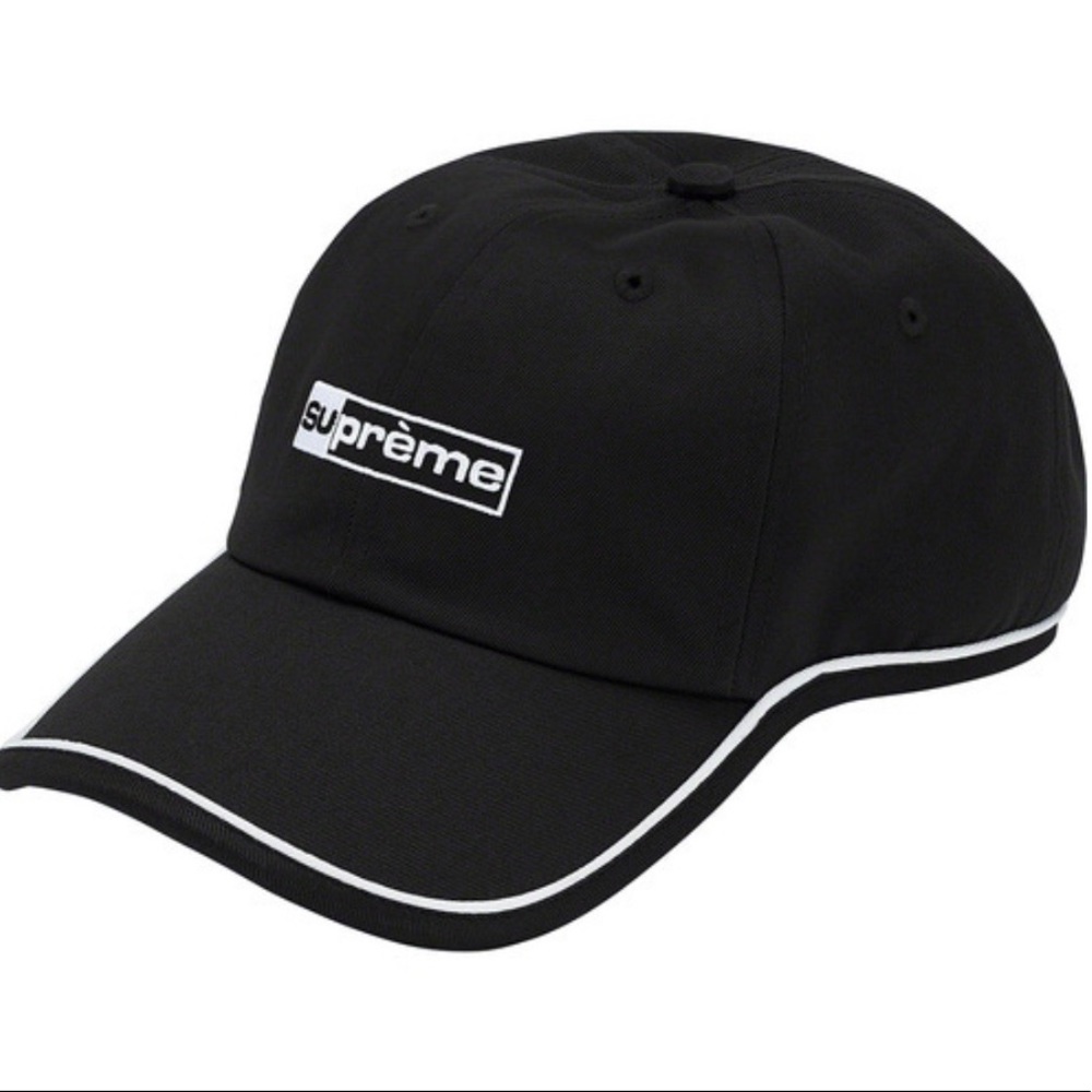 *SOLD* Supreme Piping 6 Panel Black Hat